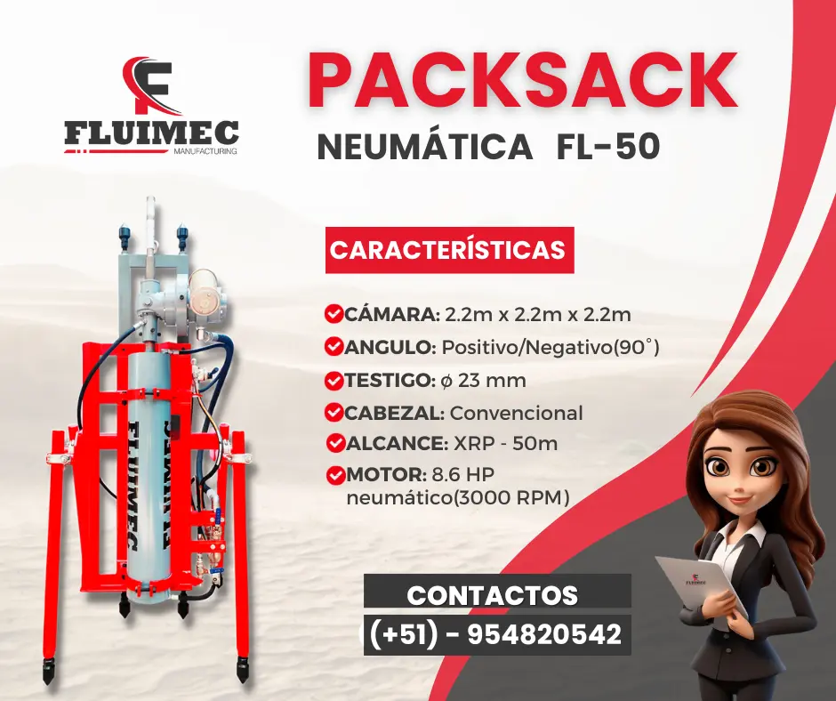 PACKSACK NEUMATICA FL-50 ubicación de vetas 