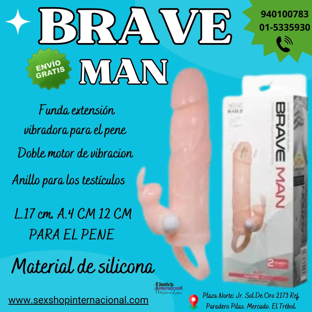 Funda extensora con vibración brave man