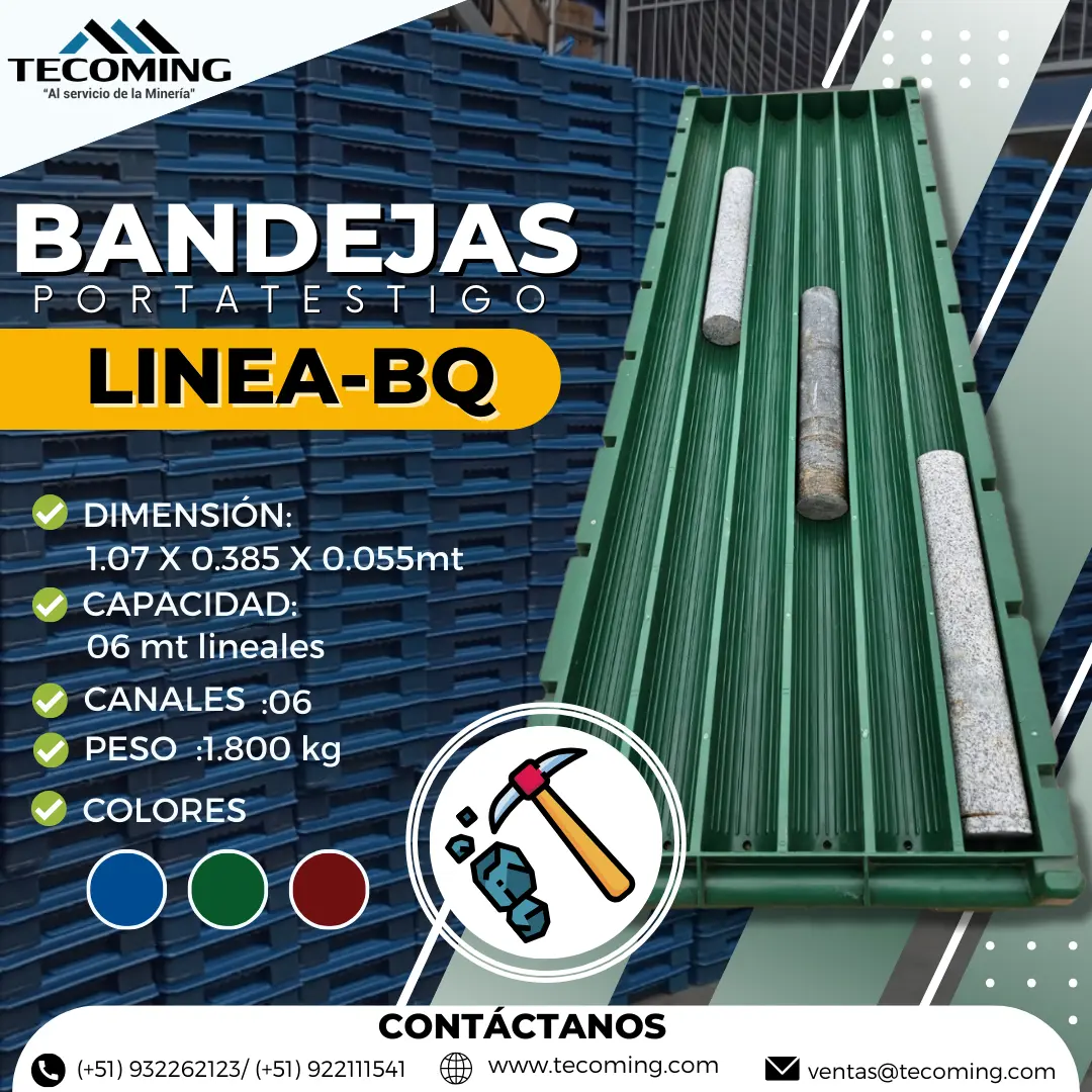 BANDEJAS PORTA TESTIGO LINEA BQ 