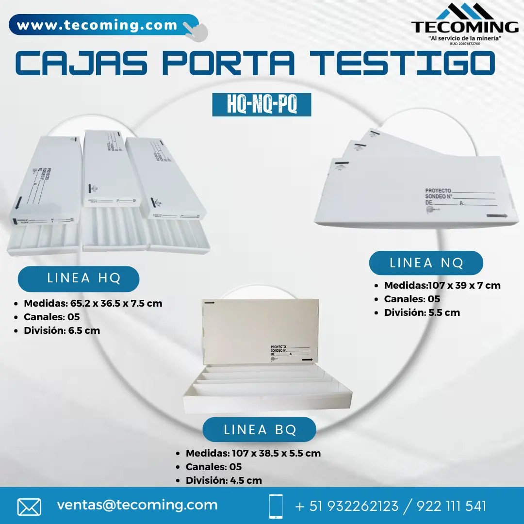 CAJAS PORTA TESTIGO HQ - NQ - PQ 