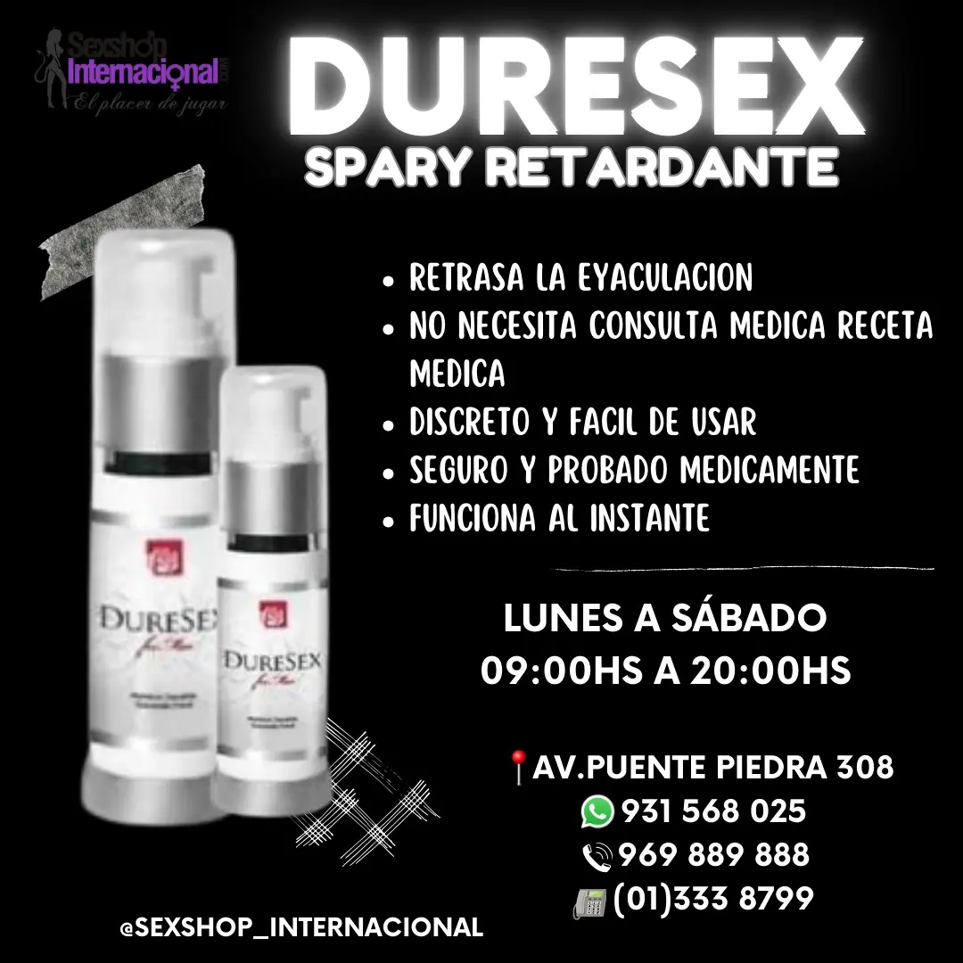 SPRAY PARA EVITAR LA EYACULACIÓN PRECOZ RETARDANTES DURESEX