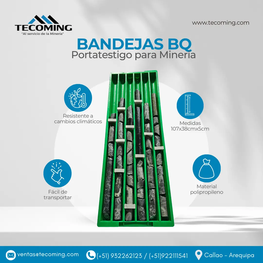 BANDEJAS BQ PORTATESTIGO PARA MINERÍA