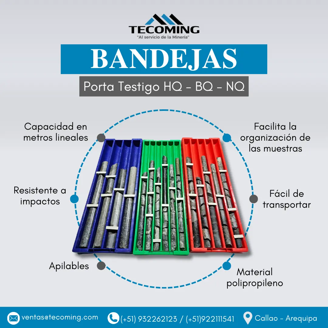 BANDEJAS PORTA TESTIGO HQ - BQ - NQ TECOMING SAC