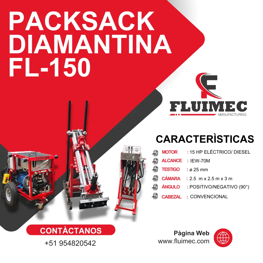 PACKSACK DIAMANTINA FL-150 equipo para industria minera 