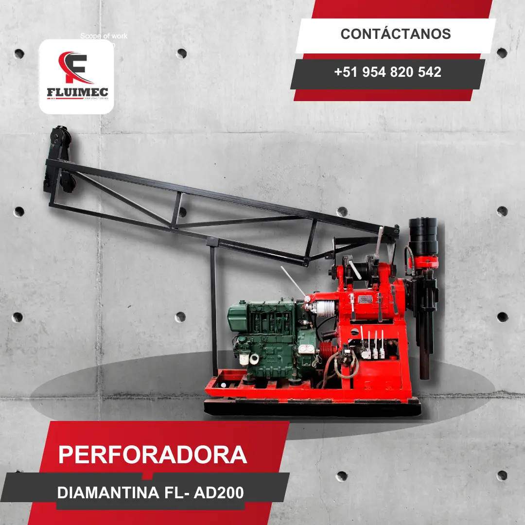  PERFORADORA DIAMANTINA AD 200 equipo de perrforación 