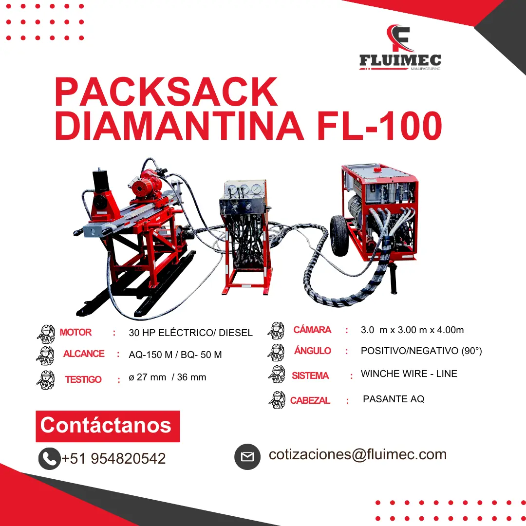 PACKSACK DIAMANTINA FL-100 ubicación de vetas 