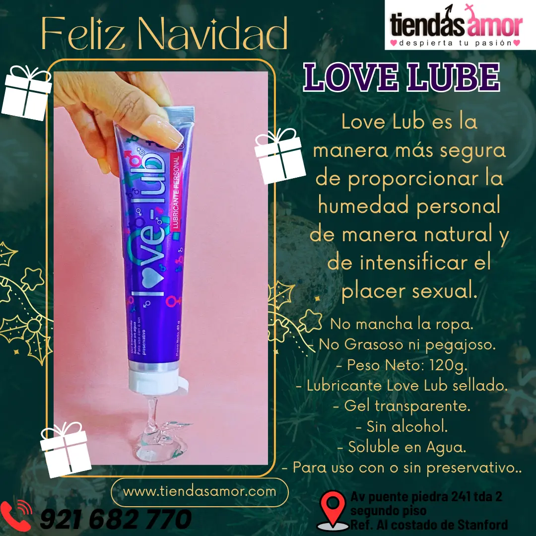 Lubricante Love Lub 120g - Seguro Y No Mancha La Ropa