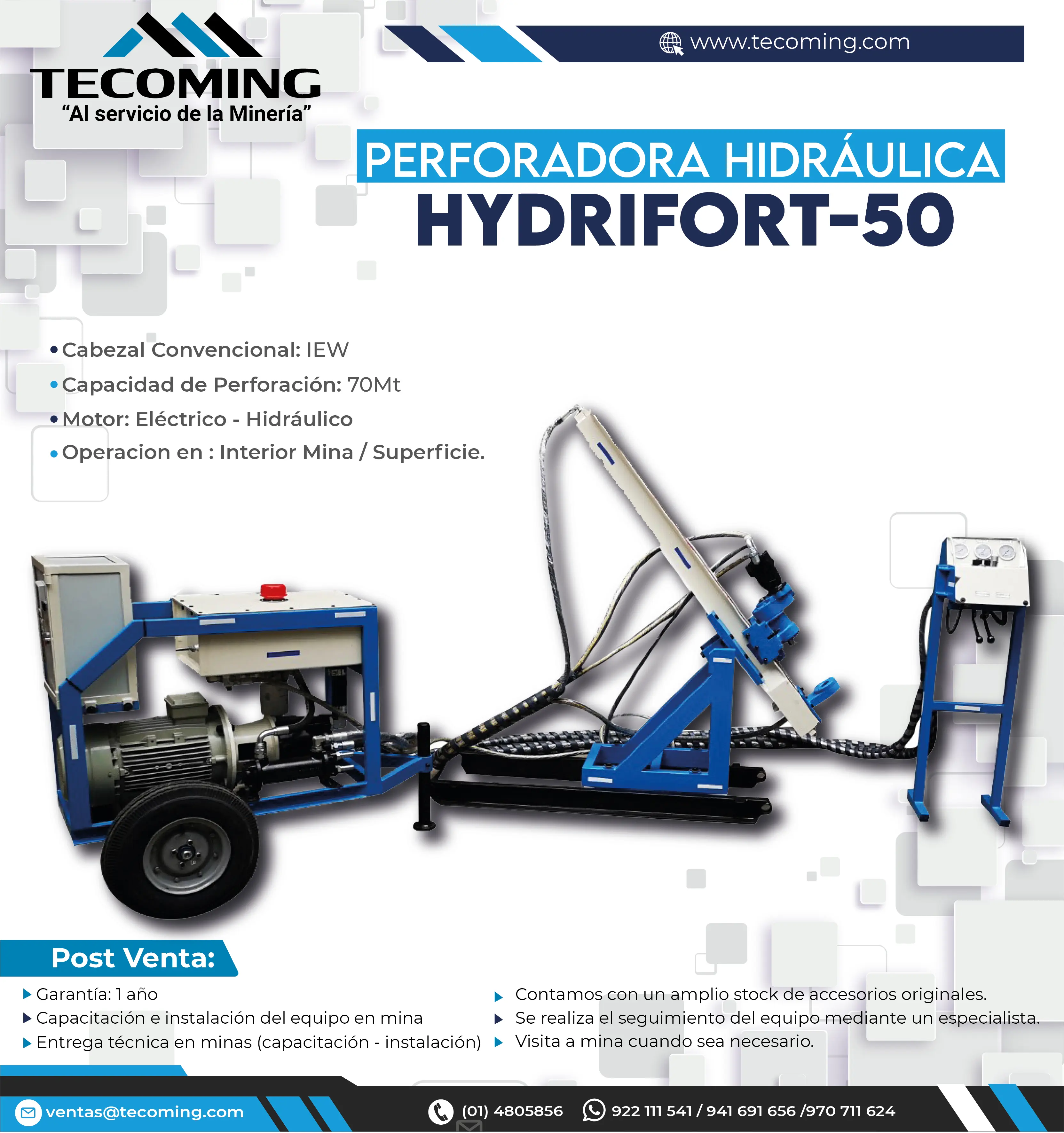 HYDRIFORT 50 - PERFORADORA DIAMANTINA TECOMING