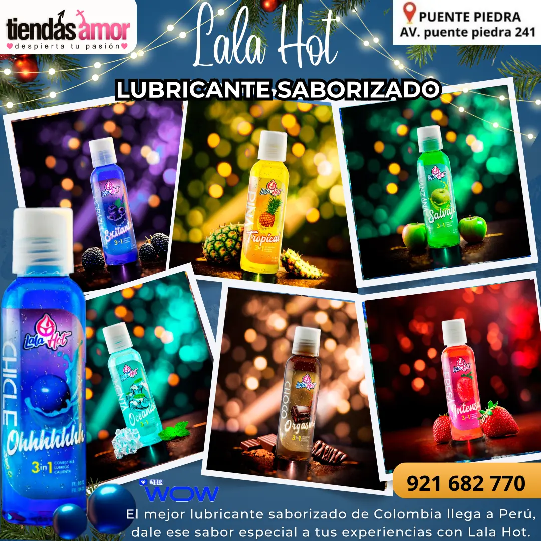 Lubricante Sabor LALA HOT 3 en 1es Comestible brinda Sensación Caliente y Mejora la Lubricación Natural.