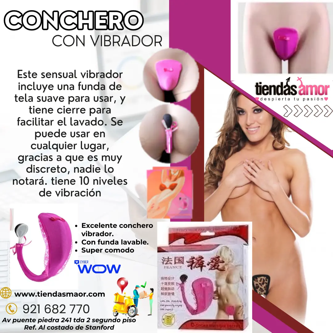 CONCHERO VIBRADOR queda sujeto a la entrepierna y es muy comodo de usar.