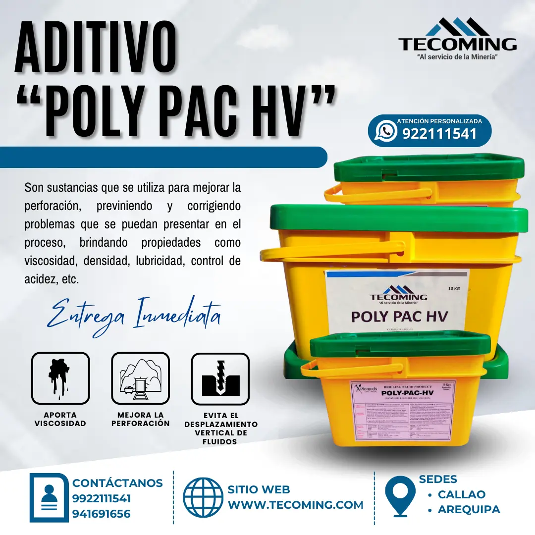 POLY PAC HV - ADITIVOS DE PREPARACIÓN DE LODOS - DIAMANTINA TECOMING