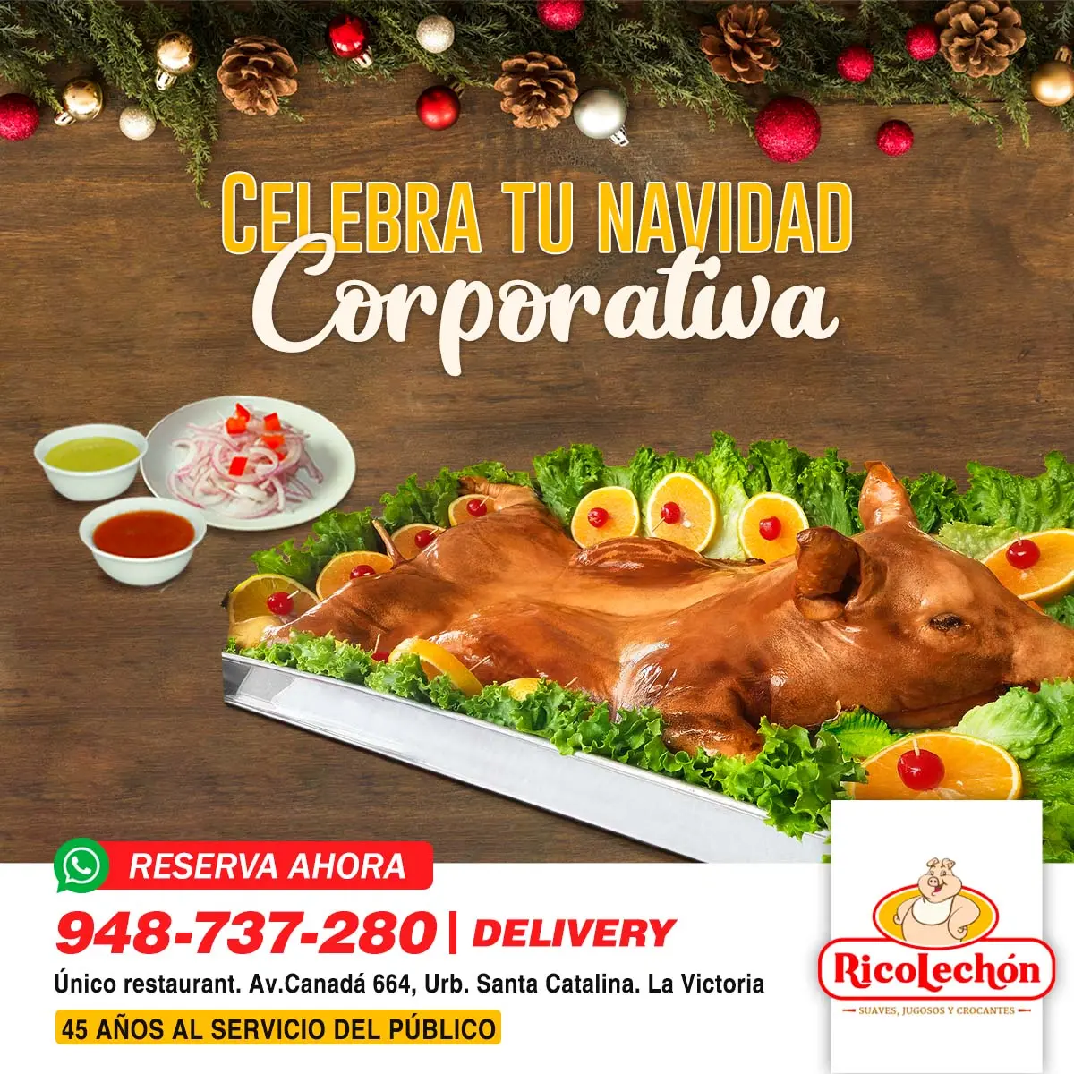 Reserva tu pavo horneado con anticipación