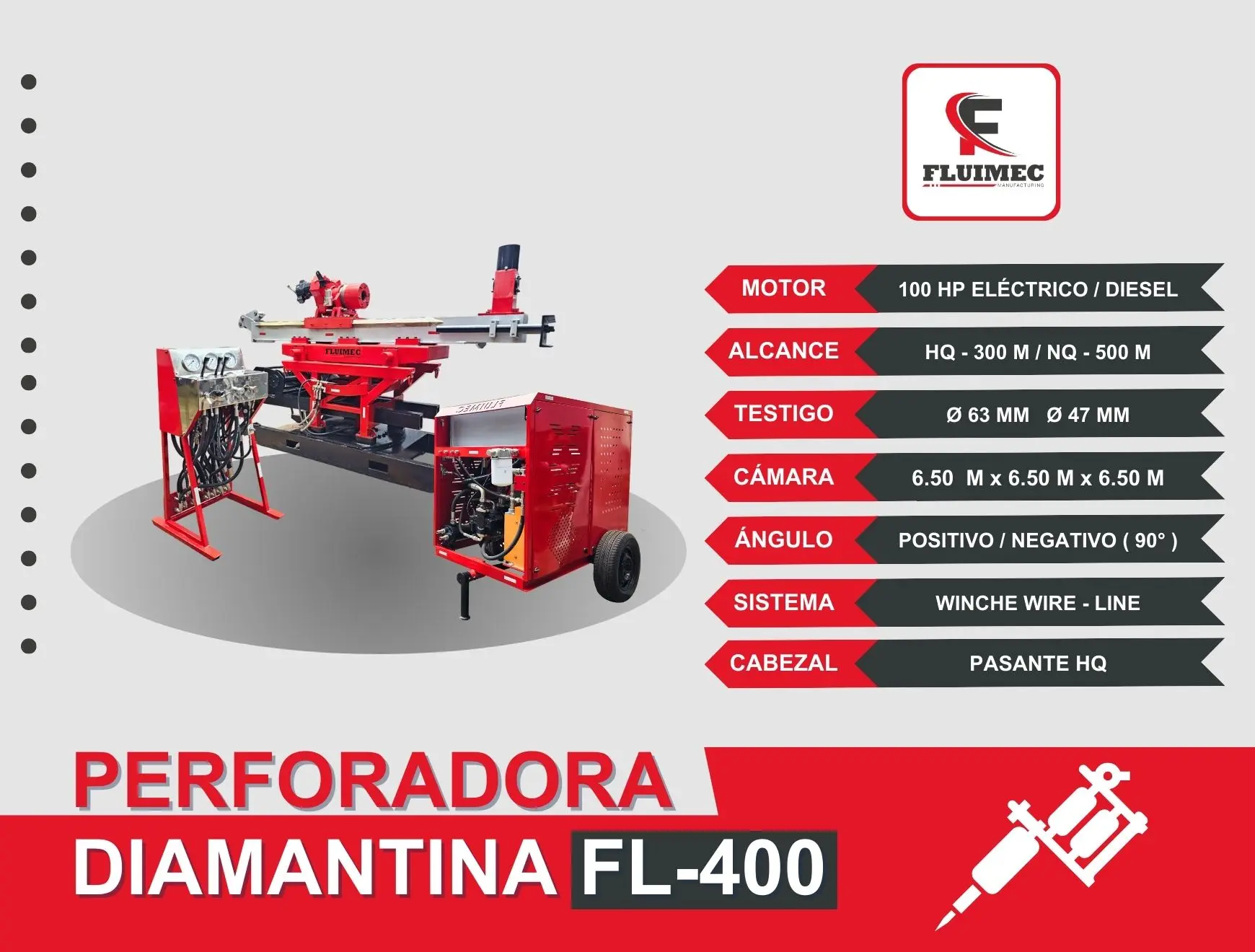 PACKSACK DIAMANTINA FL- 400 equipo para industria minera 