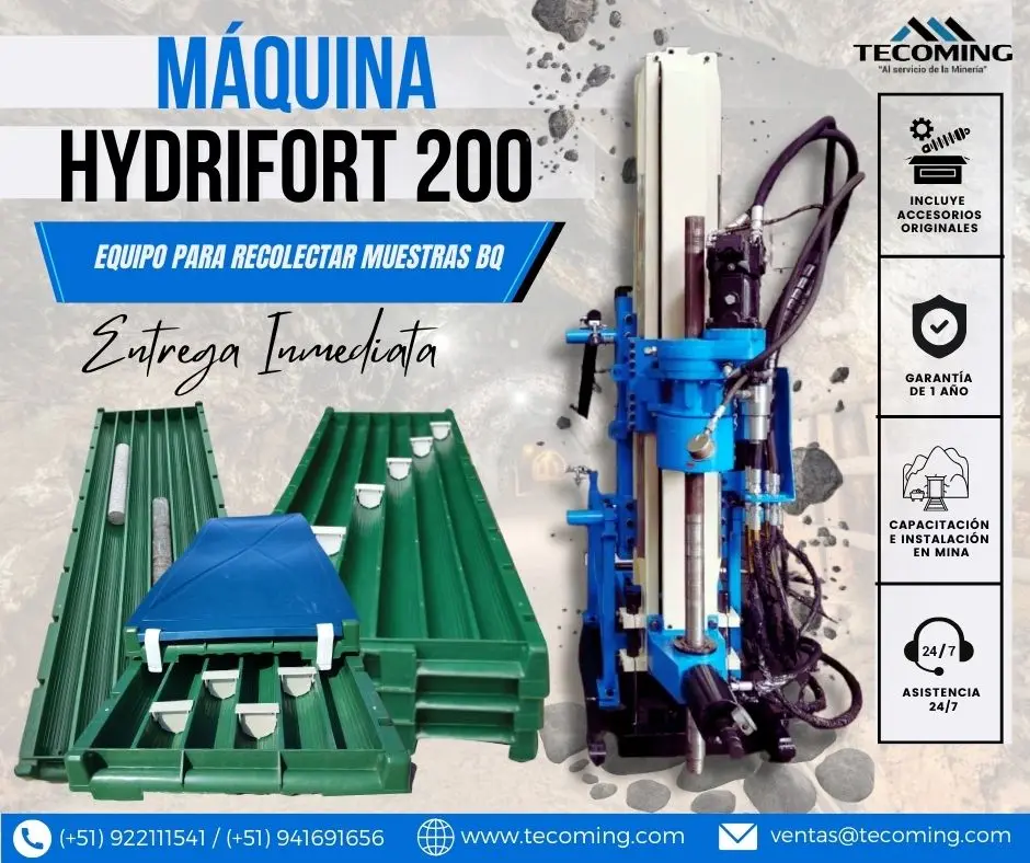 MINERIA EQUIPO PARA PERFORACION EN BQ HYDRIFORT 200 - TECOMING