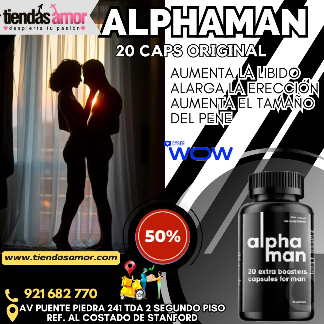 Alfaman 20 Caps Original suplemento natural diseñado para mejorar el rendimiento sexual 