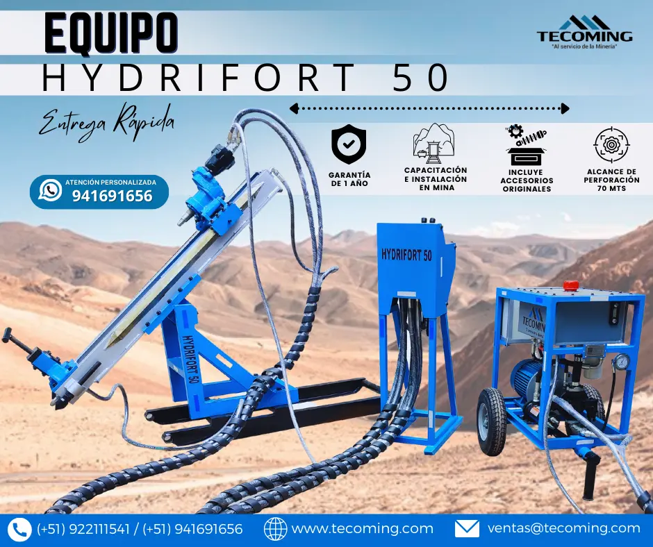 EXPLORACION DIAMANTINA MAQUINA PARA MINERIA - HYDRIFORT 50 TECOMING