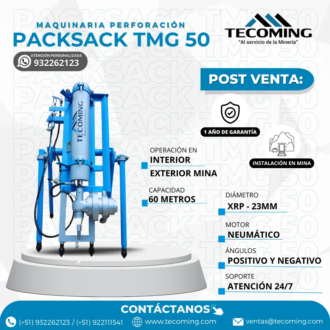 PACKSACK TMG 50 EQUIPO DE PERFORACIÓN SONDAJE MINERO 