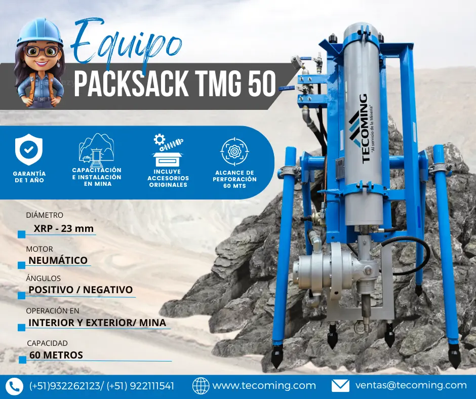 PACKSACK TMG 50 EQUIPO DE PERFORACIÓN SONDAJE MINERO 