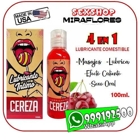 HOT LUB - LUBRICANTES COMESTIBLES 4 EN 1 - SEXSHOP MIRAFLORES