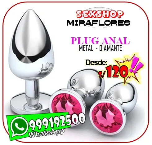 SET 3 PLUG ANALES DE METAL BASE DE DIAMANTE SEXSHOP MIRAFLORES