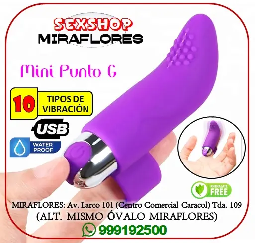 MINI VIBRADOR PUNTO G - FINGER FUN VIBE SEXSHOP MIRAFLORES