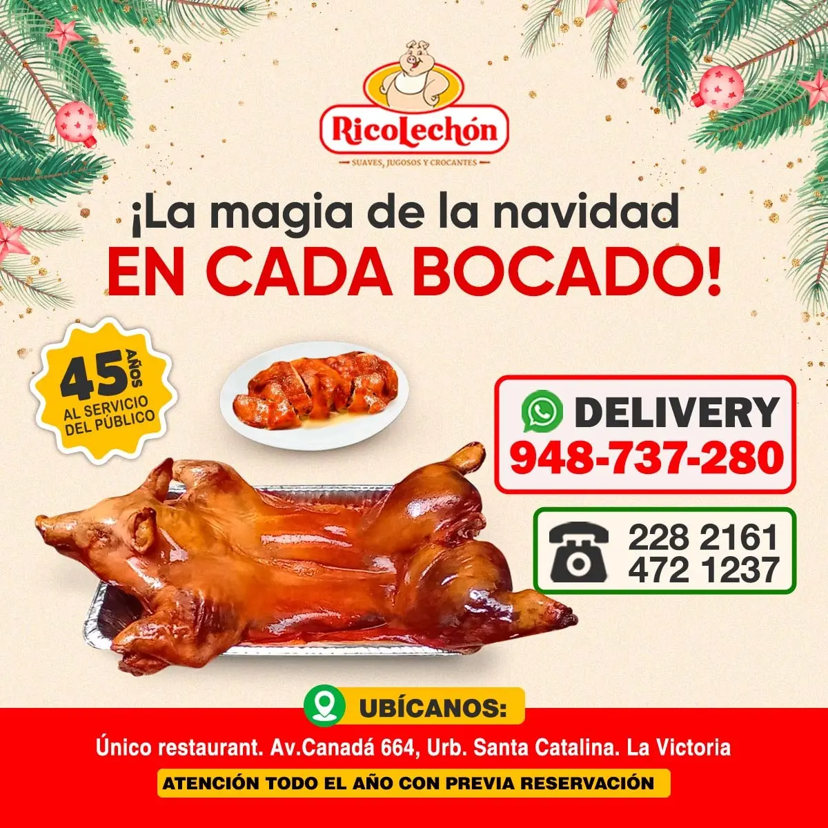 Celebra la navidad con sabor en Ricolechon