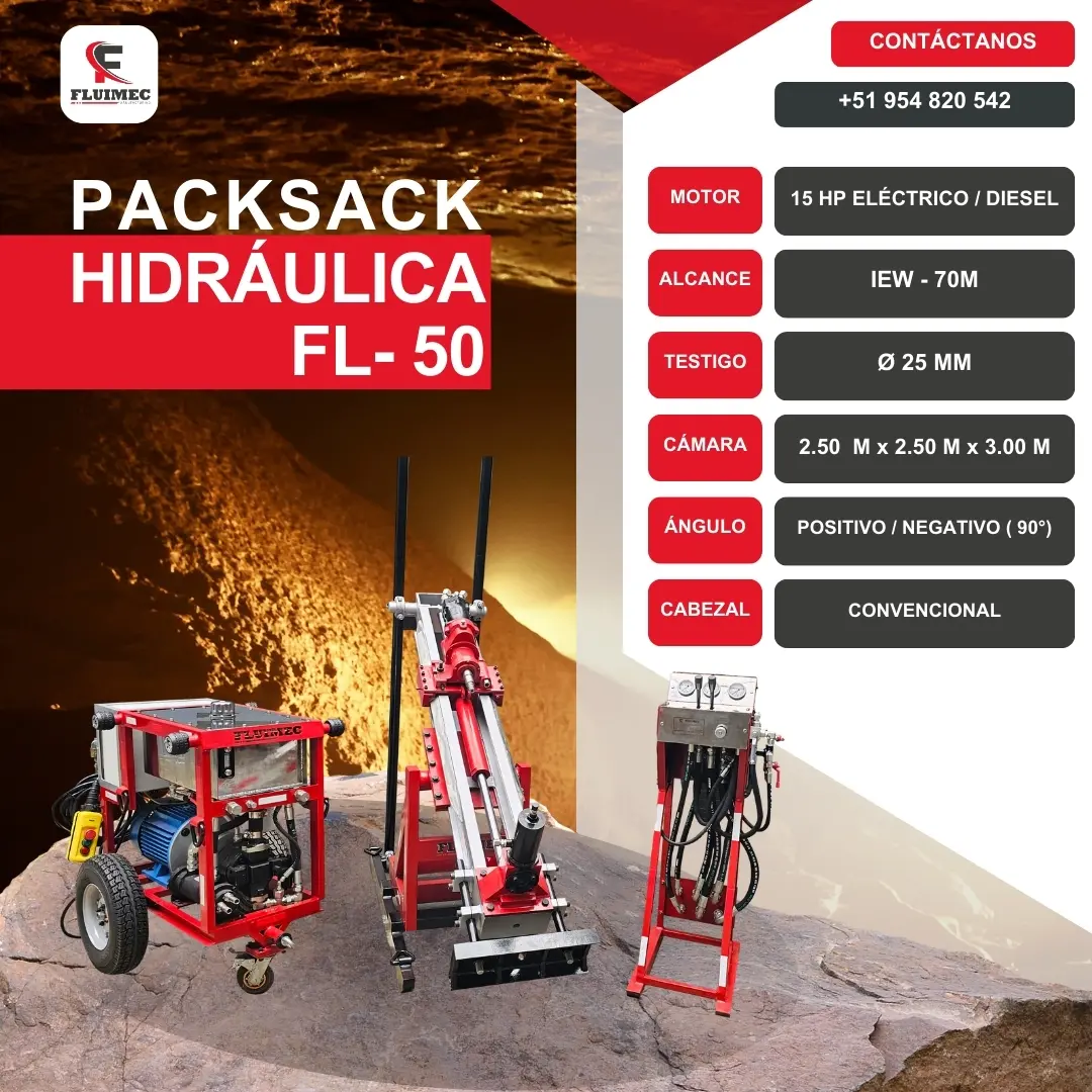 PACKSACK HIDRÁULICA FL-50 equipos para mineria 