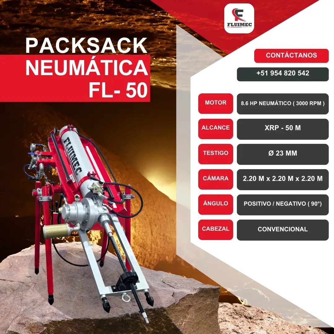  PACKSACK NEUMATICA FL-50 equipo para trabajos en mina 