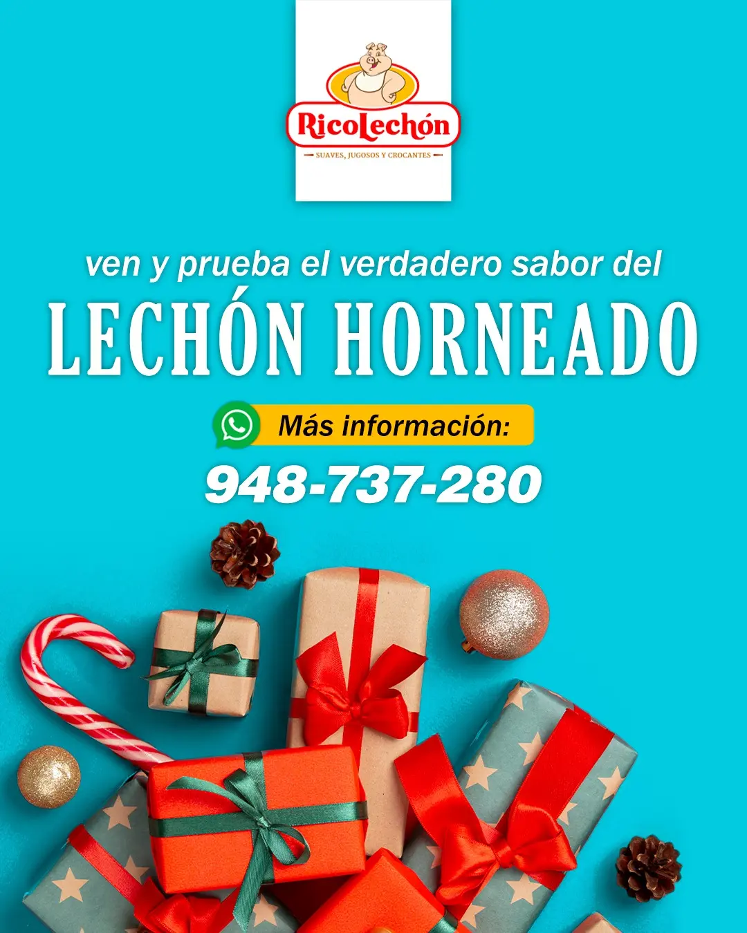  La Navidad se acerca y no puede faltar tu lechón horneado 