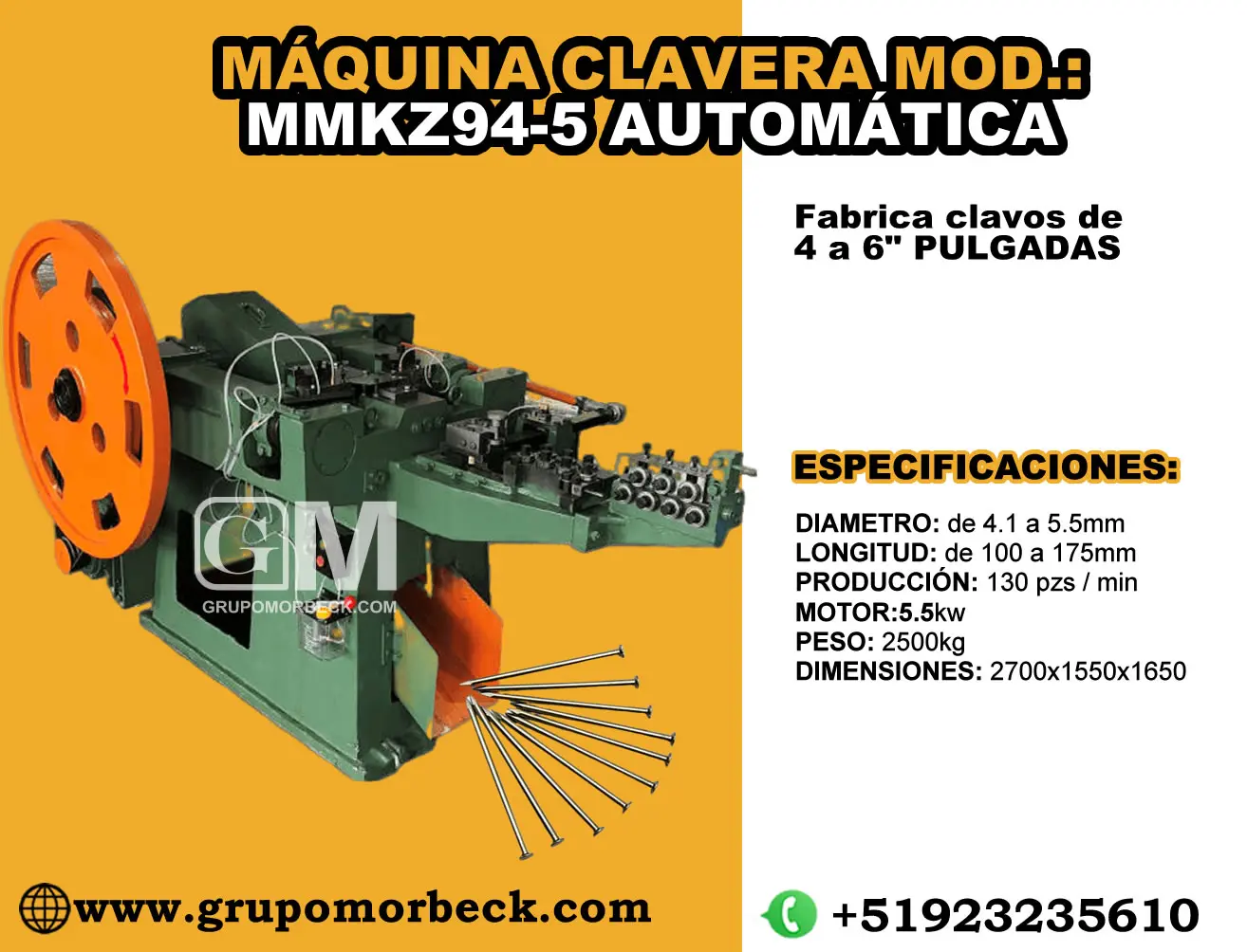 Máquinas para fabricar clavos 