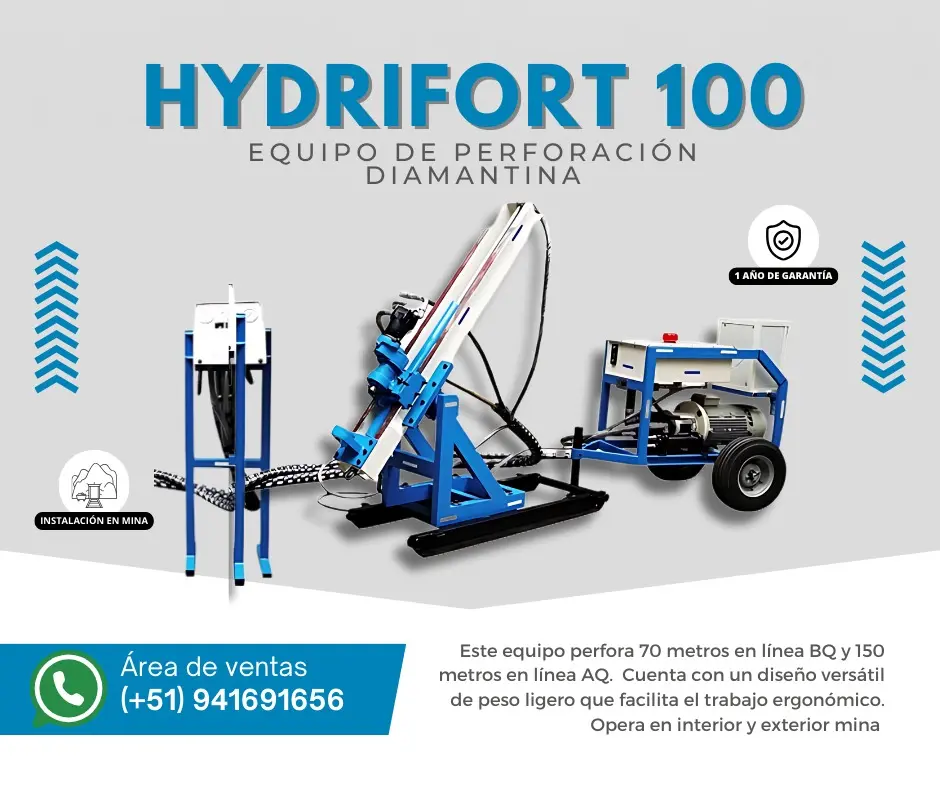 EQUIPO DE PERFORACION DIAMANTINA - PASANTE AQ - HYDRIFORT 100 TECOMING