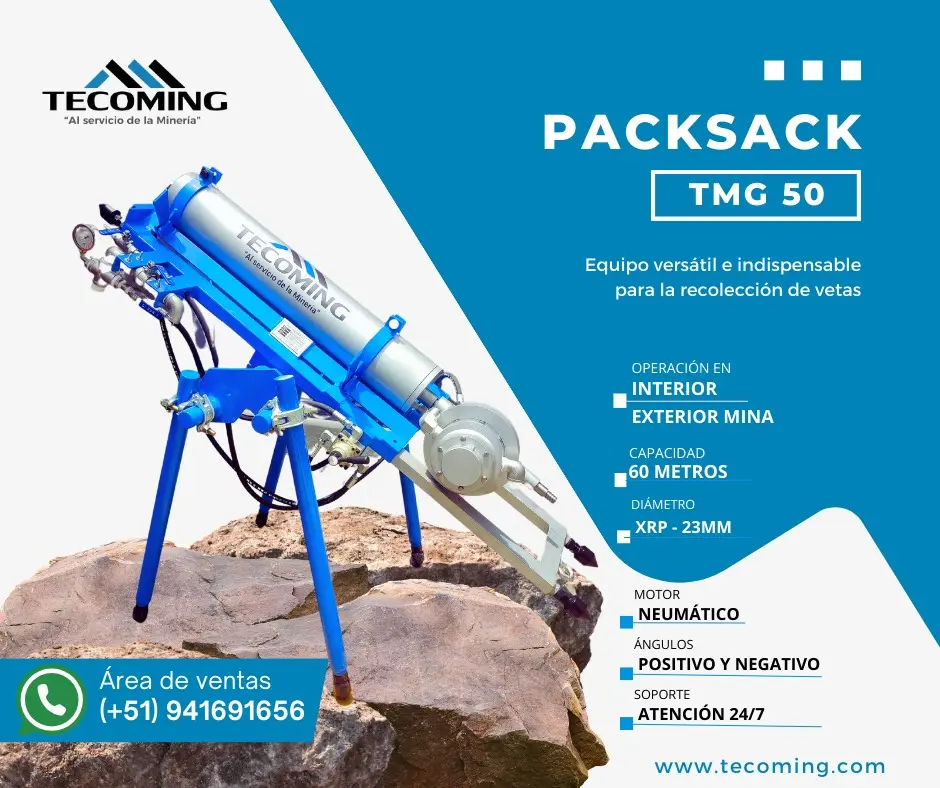 MINERIA Y EXPLORACION MAQUINARIA PACKSACK PARA MINERIA TECOMING