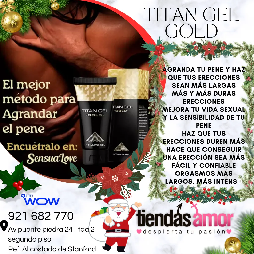 Titan Gel Gold ORGASMOS MÁS LARGOS MÁS INTENSO MEJORA TU VIDA SEXUAL