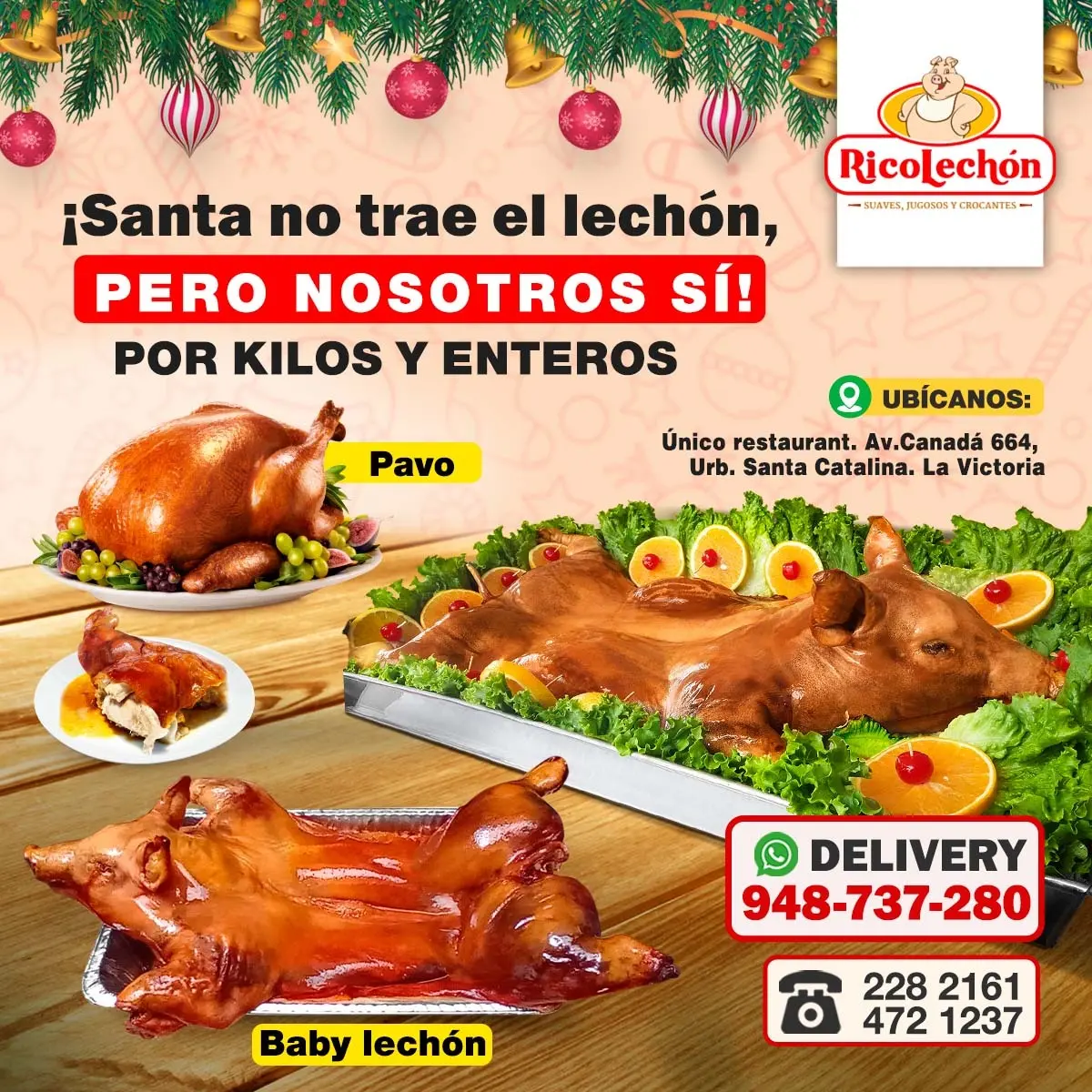 Servicio de comida Navideña Ricolechon