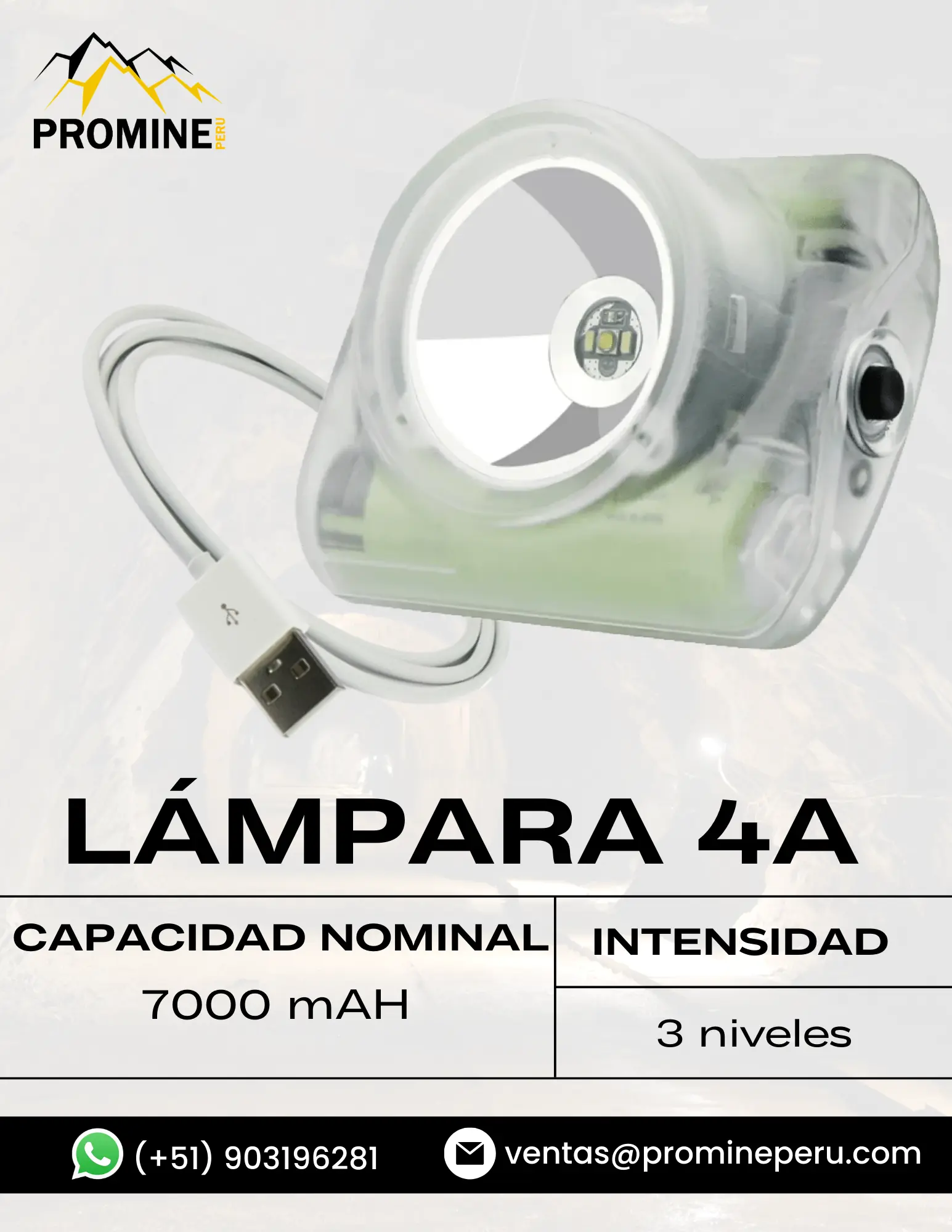 LÁMPARA 4A INALÁMBRICA PRODUCTO EN MINA 