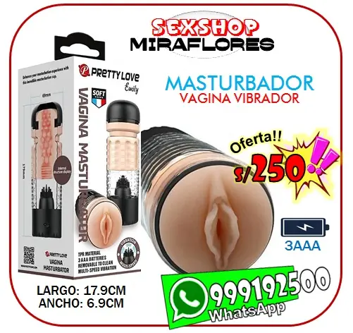 VAGINA VIBRADOR MASTURBATOR MASCULINO - PRETTY LOVE EMILY SEXSHOP MIRAFLORES