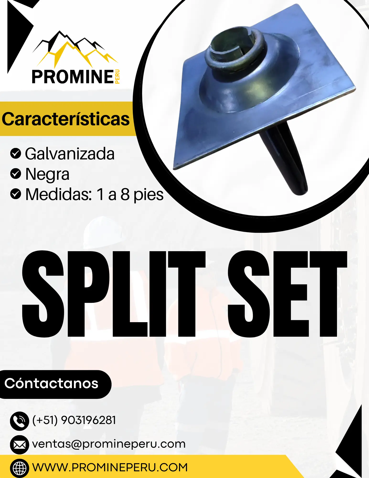 SPLIT SET SOPORTE MINERO 