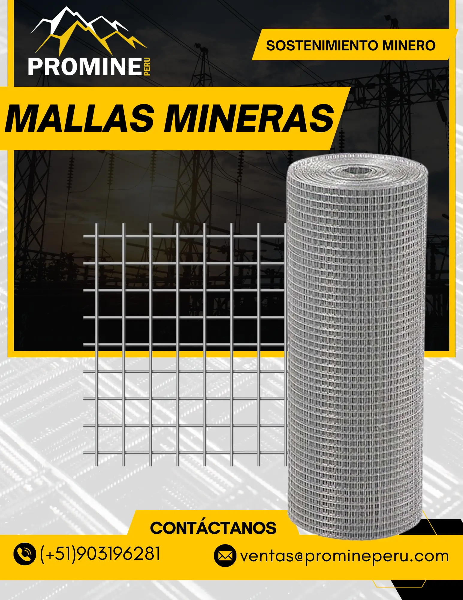 MALLAS MINERAS SOSTENIMIENTO MINERO 