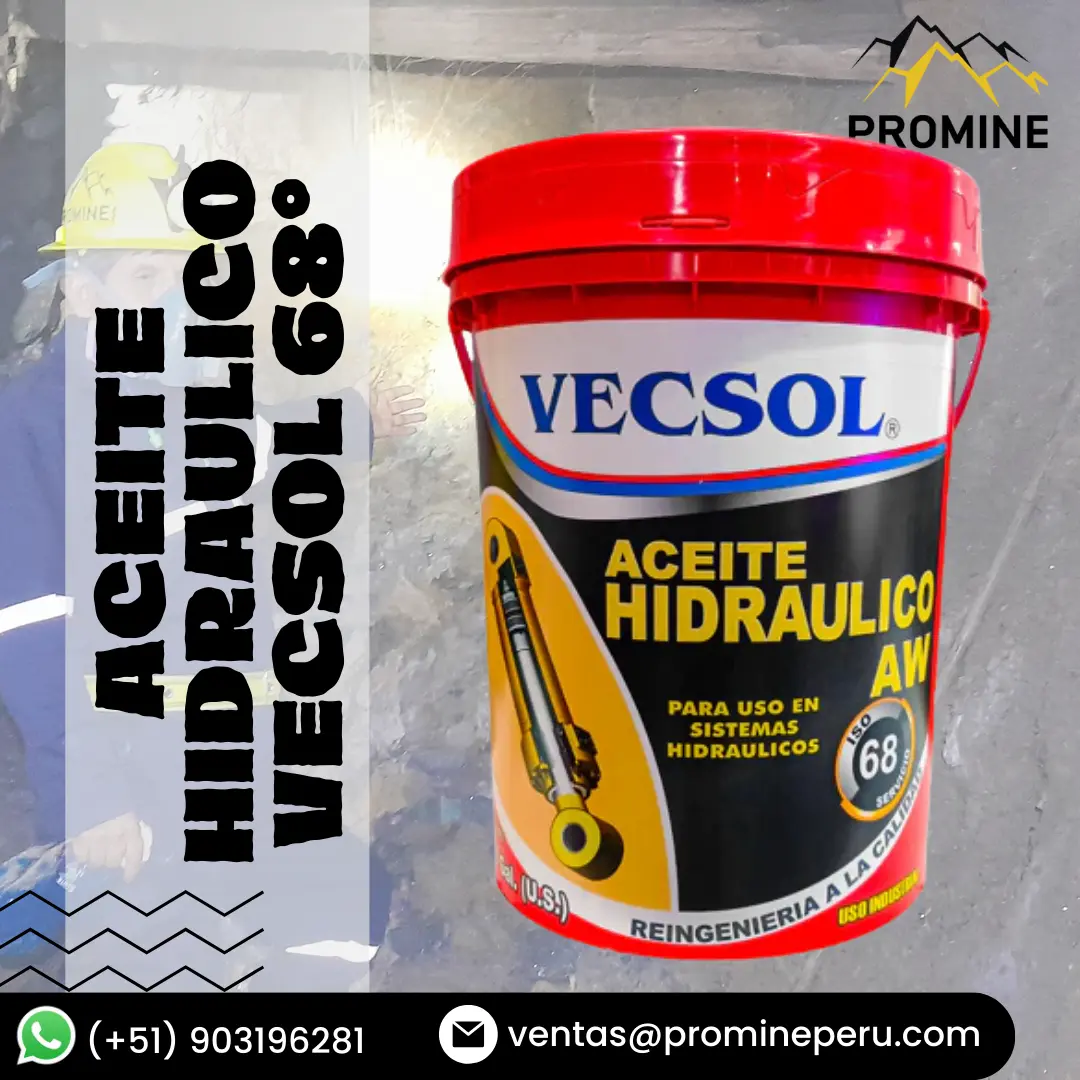 ACEITE HIDRAULICO VECSOL 68 PRODUCTO MINERO 