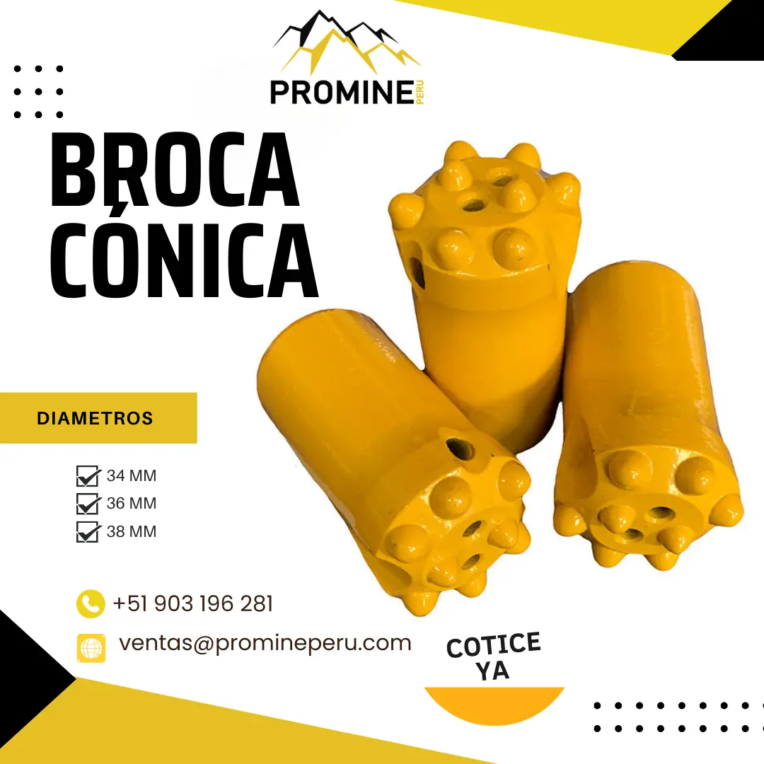 BROCA CÓNICA PARA MINERÍA 