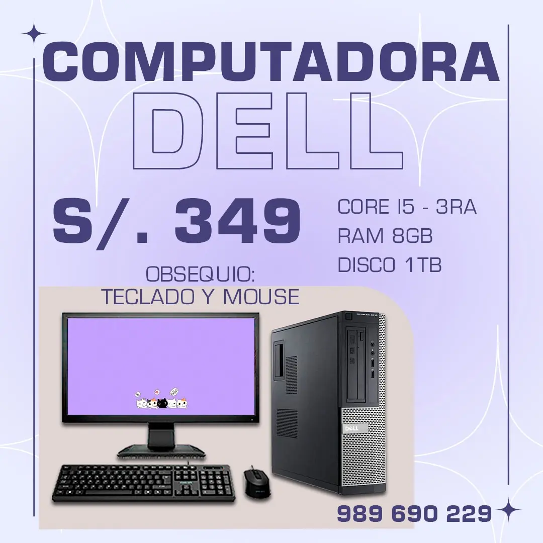 Renueva tu Equipo Core i5 con 8GB RAM Monitor y Accesorios Gratis