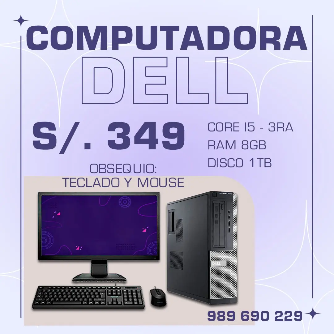 Renueva tu Equipo Core i5 con 8GB RAM Monitor y Accesorios Gratis