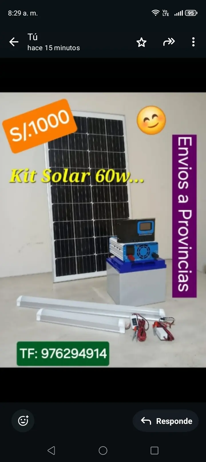 Kit Solar 60w para prender Artefactos de casa