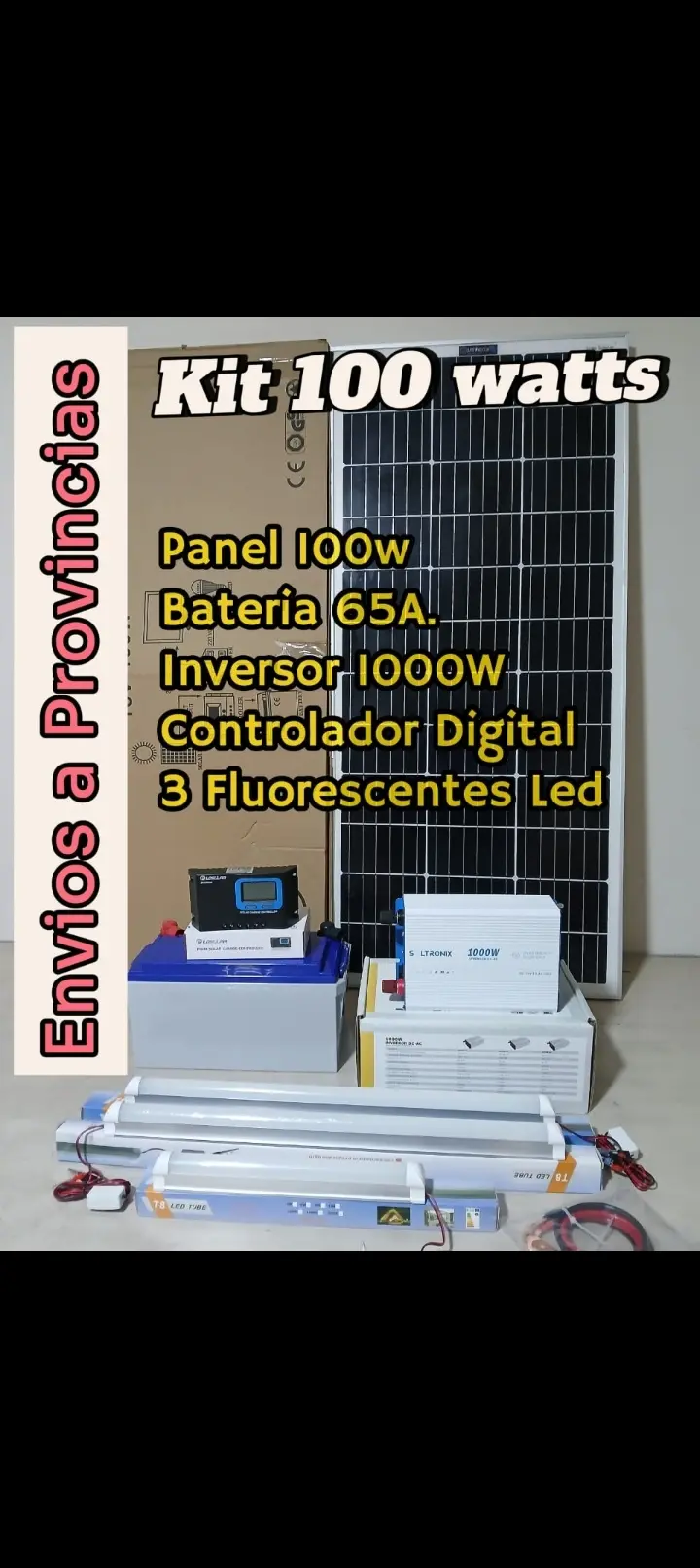 Kit Solar 60w para prender Artefactos de casa