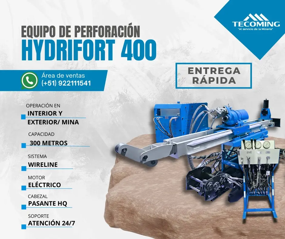 EXPLORACION DIAMANTINA MAQUINA PARA MINERIA - HYDRIFORT 400 TECOMING