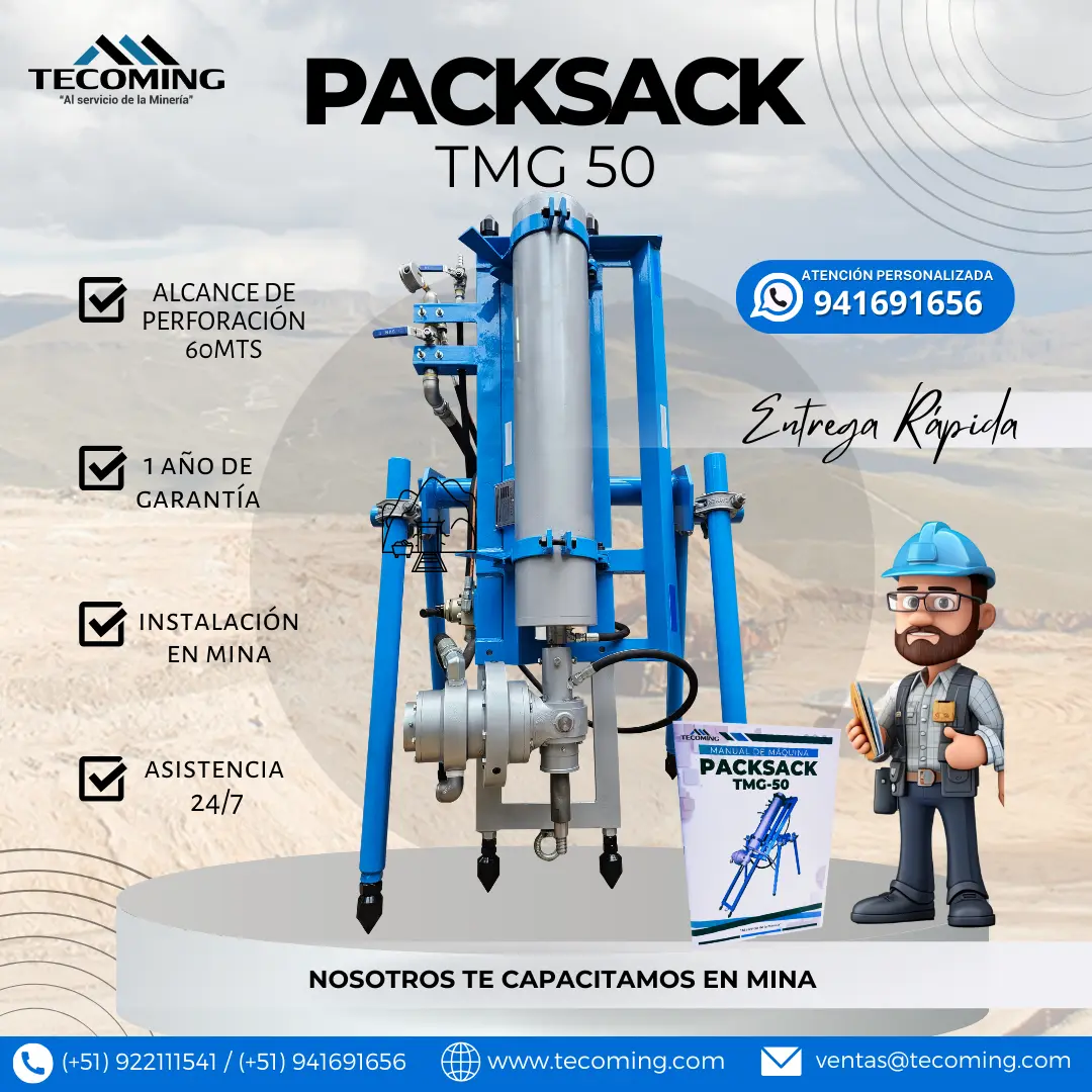 MINERIA Y EXPLORACION MAQUINARIA PACKSACK PARA MINERIA TECOMING