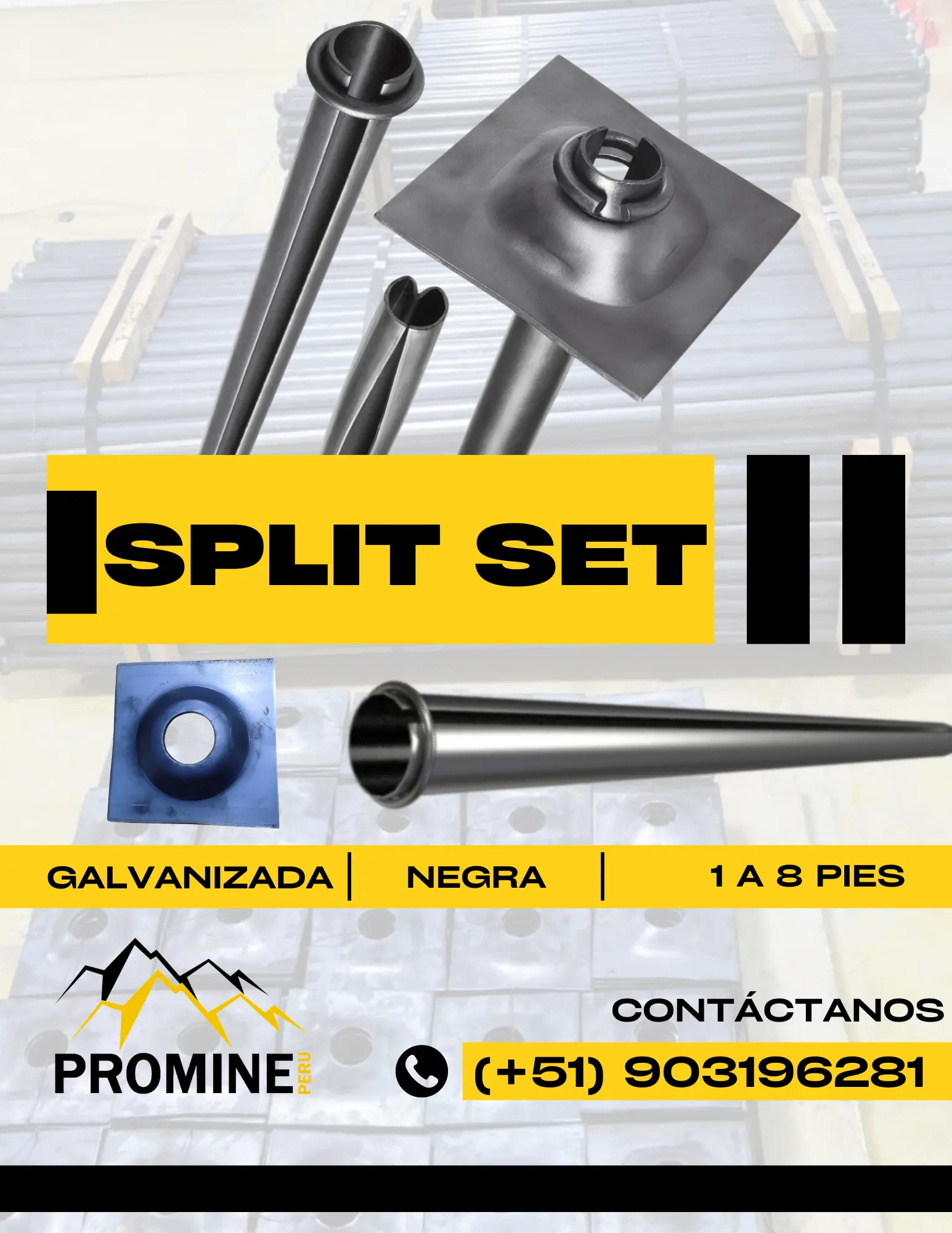 SPLIT SET SOPORTE MINERO 