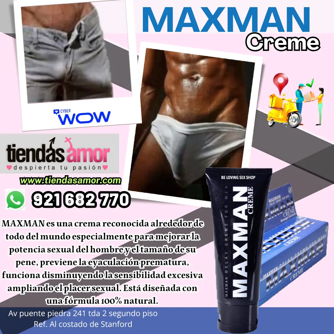 Maxman Creme potenciadora retardante Maxman 60 ml.