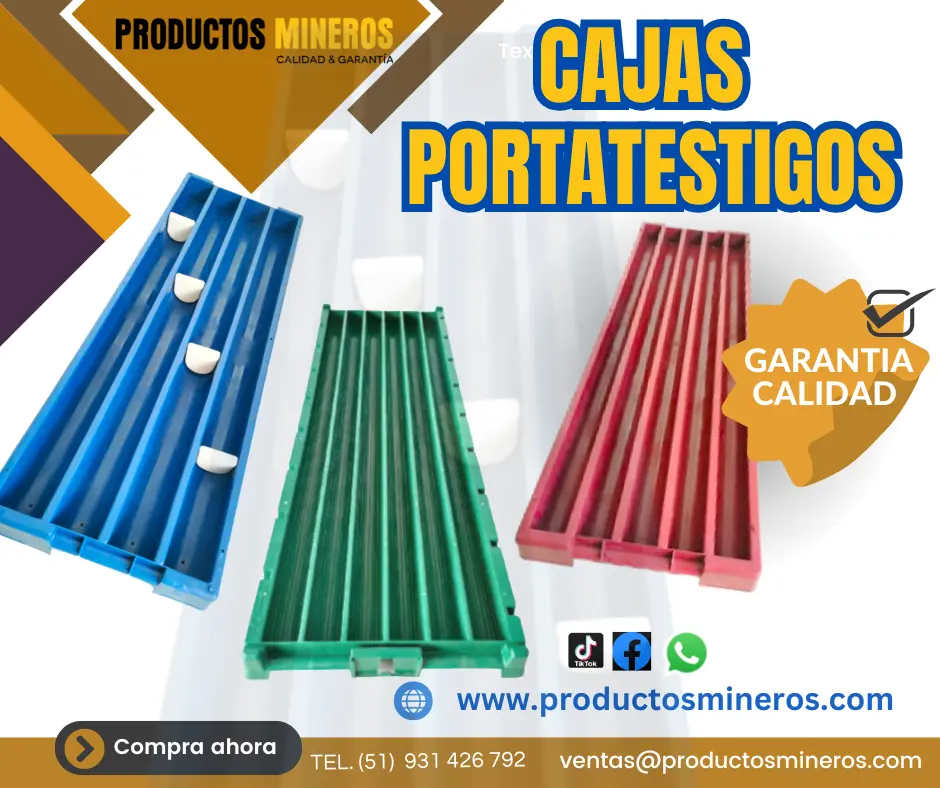 CAJAS PORTA TESTIGOS - PRODUCTOS MINEROS