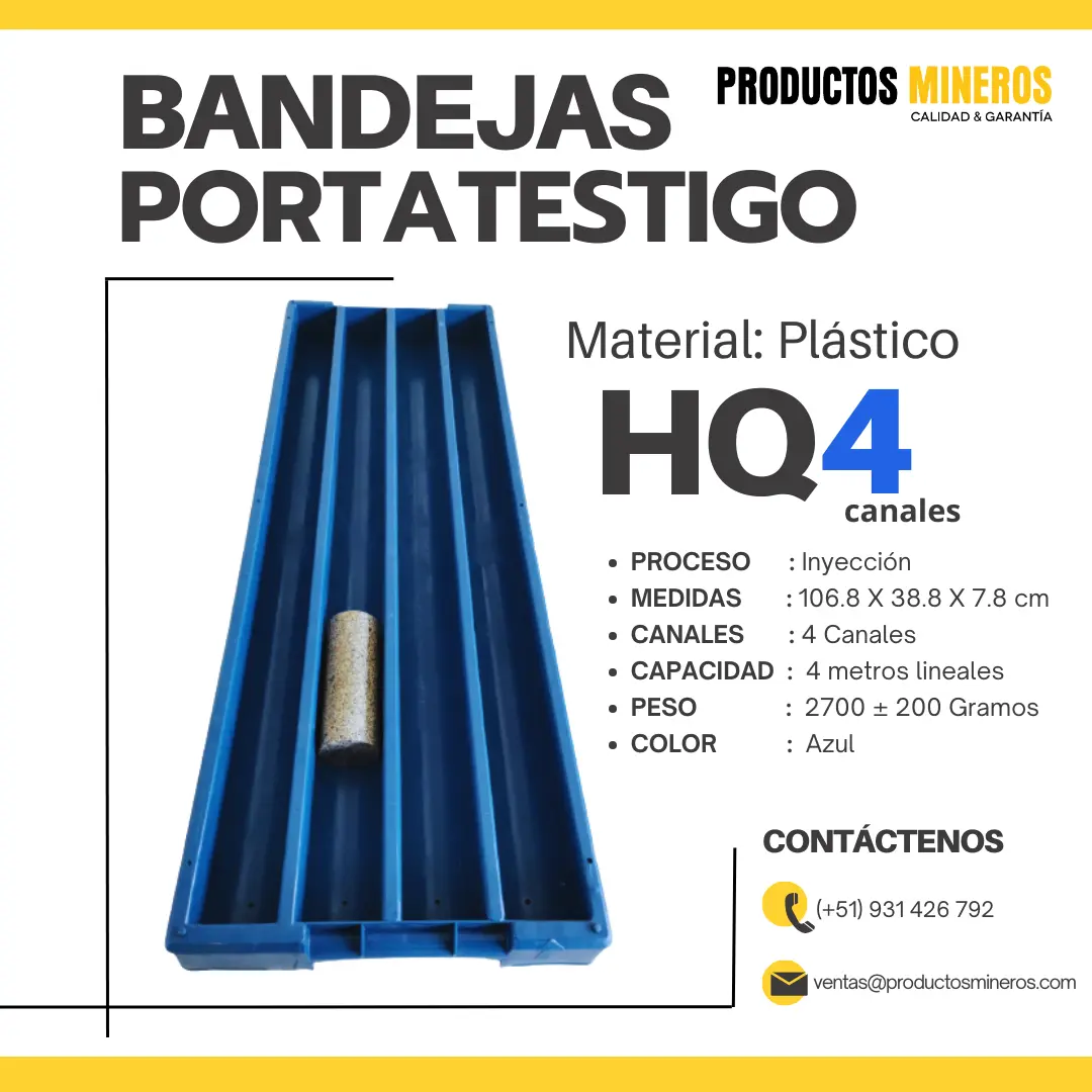 CAJAS PORTA TESTIGOS - PRODUCTOS MINEROS